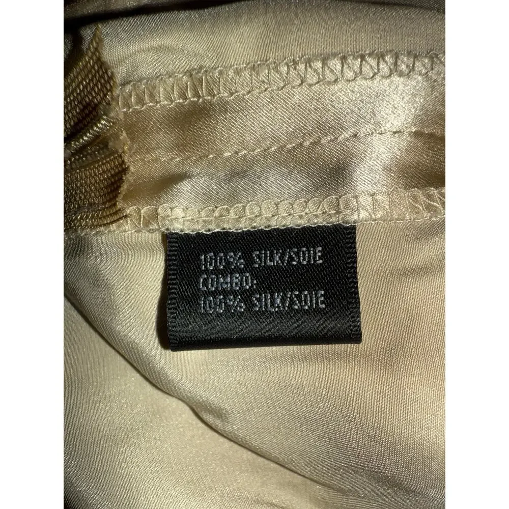 Lafayette 148 New York brown floral 100% silk skirt - size 10